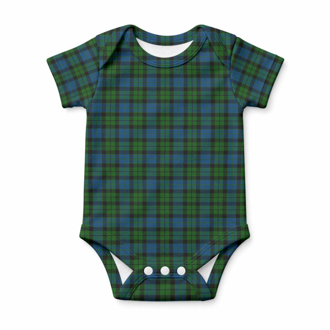 McCoy Tartan Baby Onesie , Plaid Infant Bodysuit for Boys & Girls (0-24M), Snap Closure Newborn Romper for Holiday & Photoshoot