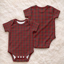 Galway Tartan Baby Onesie , Plaid Infant Bodysuit for Boys & Girls (0-24M), Snap Closure Newborn Romper for Holiday & Photoshoot