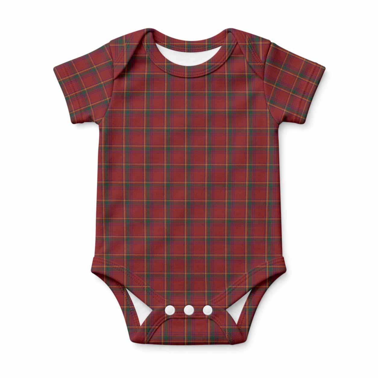 Galway Tartan Baby Onesie , Plaid Infant Bodysuit for Boys & Girls (0-24M), Snap Closure Newborn Romper for Holiday & Photoshoot