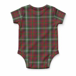 Mcguire Tartan Baby Onesie , Plaid Infant Bodysuit for Boys & Girls (0-24M), Snap Closure Newborn Romper for Holiday & Photoshoot