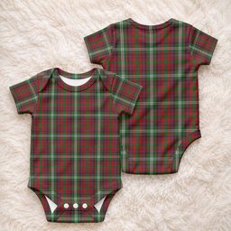 Mcguire Tartan Baby Onesie , Plaid Infant Bodysuit for Boys & Girls (0-24M), Snap Closure Newborn Romper for Holiday & Photoshoot