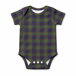 MacLeish (McLeish) Tartan Baby Onesie , Plaid Infant Bodysuit for Boys & Girls (0-24M), Snap Closure Newborn Romper for Holiday & Photoshoot