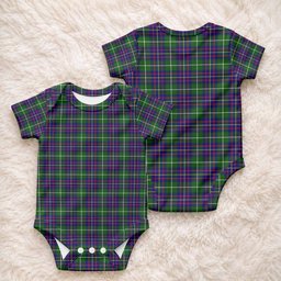 Inglis Tartan Baby Onesie , Plaid Infant Bodysuit for Boys & Girls (0-24M), Snap Closure Newborn Romper for Holiday & Photoshoot