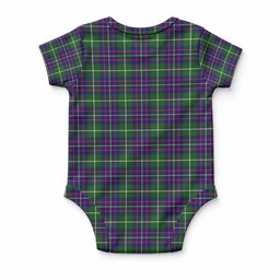 Inglis Tartan Baby Onesie , Plaid Infant Bodysuit for Boys & Girls (0-24M), Snap Closure Newborn Romper for Holiday & Photoshoot