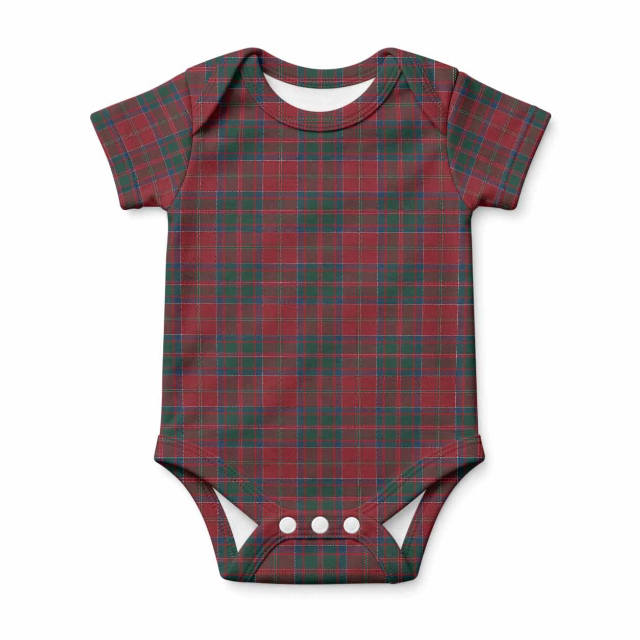MacDonald (McDonald) of Glencoe Tartan Baby Onesie , Plaid Infant Bodysuit for Boys & Girls (0-24M), Snap Closure Newborn Romper for Holiday & Photoshoot