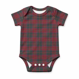 MacDonald (McDonald) of Glencoe Tartan Baby Onesie , Plaid Infant Bodysuit for Boys & Girls (0-24M), Snap Closure Newborn Romper for Holiday & Photoshoot