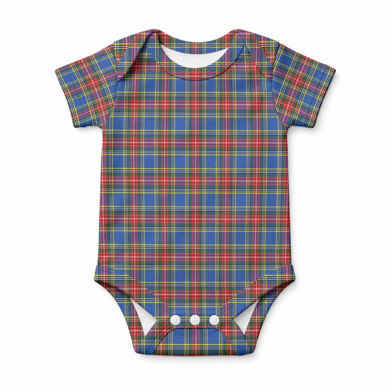 MacBeth (McBeth) Tartan Baby Onesie , Plaid Infant Bodysuit for Boys & Girls (0-24M), Snap Closure Newborn Romper for Holiday & Photoshoot