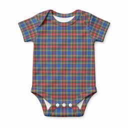 MacBeth (McBeth) Tartan Baby Onesie , Plaid Infant Bodysuit for Boys & Girls (0-24M), Snap Closure Newborn Romper for Holiday & Photoshoot
