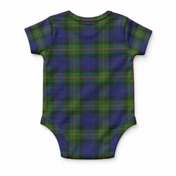 Jamieson Tartan Baby Onesie , Plaid Infant Bodysuit for Boys & Girls (0-24M), Snap Closure Newborn Romper for Holiday & Photoshoot