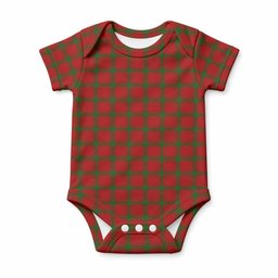 MacDonald (McDonald) of Sleat Tartan Baby Onesie , Plaid Infant Bodysuit for Boys & Girls (0-24M), Snap Closure Newborn Romper for Holiday & Photoshoot
