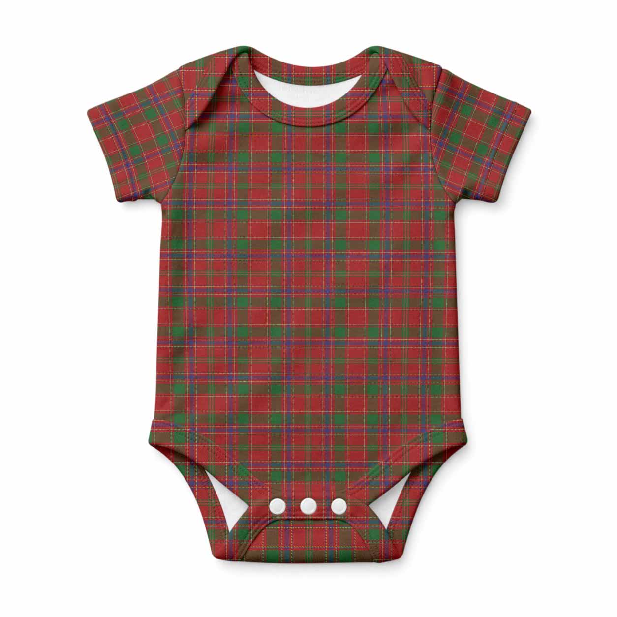 Munro (Monroe) Tartan Baby Onesie , Plaid Infant Bodysuit for Boys & Girls (0-24M), Snap Closure Newborn Romper for Holiday & Photoshoot