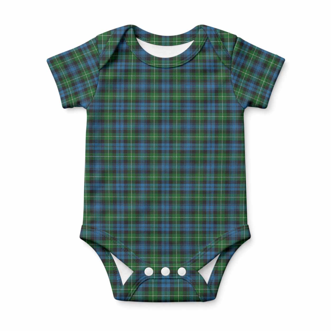 Lamont Tartan Baby Onesie , Plaid Infant Bodysuit for Boys & Girls (0-24M), Snap Closure Newborn Romper for Holiday & Photoshoot