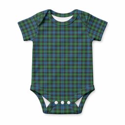 Lamont Tartan Baby Onesie , Plaid Infant Bodysuit for Boys & Girls (0-24M), Snap Closure Newborn Romper for Holiday & Photoshoot