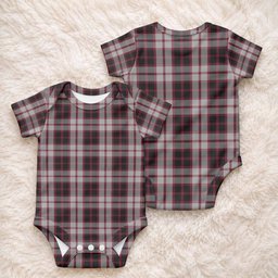 MacPherson (McPherson) Tartan Baby Onesie , Plaid Infant Bodysuit for Boys & Girls (0-24M), Snap Closure Newborn Romper for Holiday & Photoshoot
