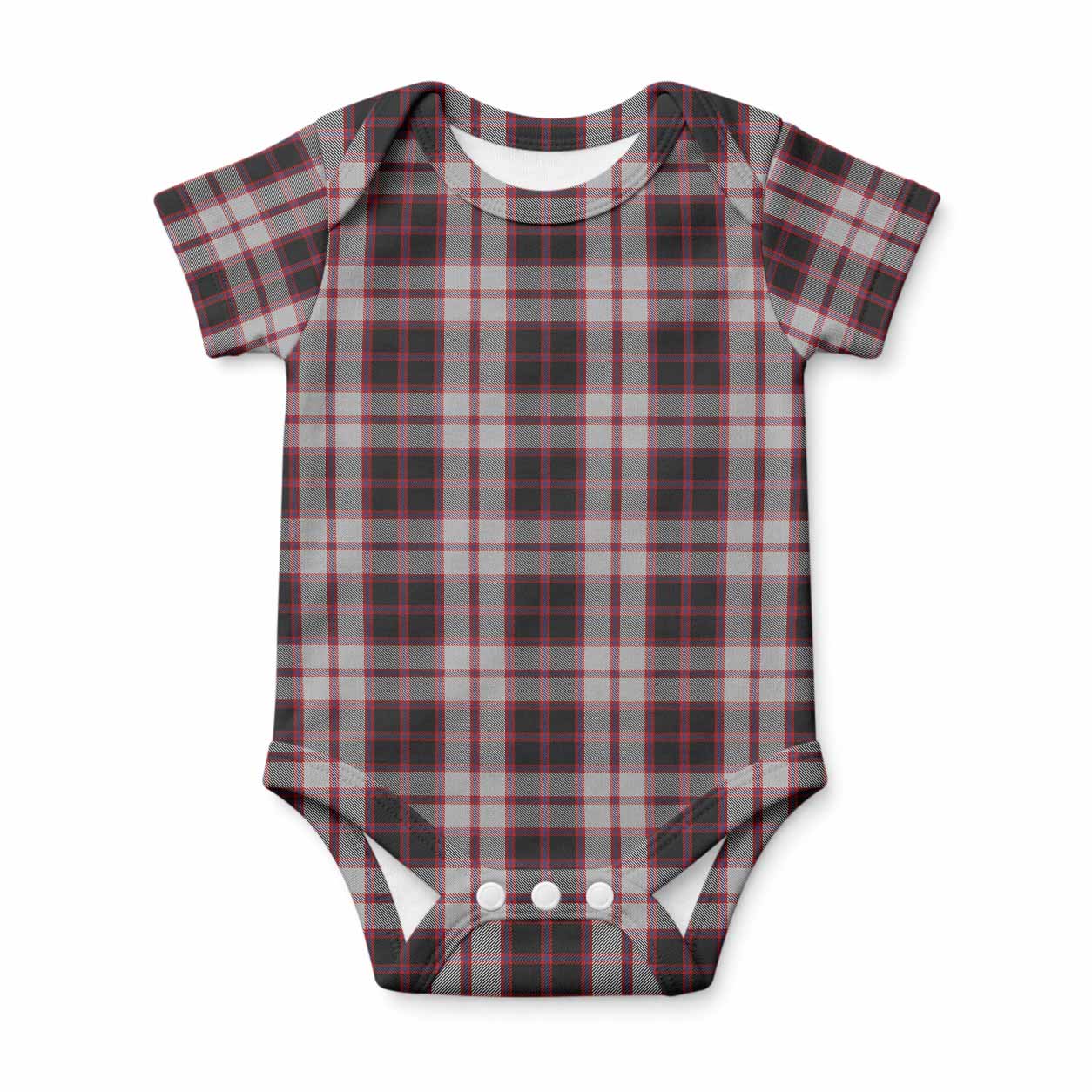 MacPherson (McPherson) Tartan Baby Onesie , Plaid Infant Bodysuit for Boys & Girls (0-24M), Snap Closure Newborn Romper for Holiday & Photoshoot