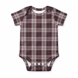 MacPherson (McPherson) Tartan Baby Onesie , Plaid Infant Bodysuit for Boys & Girls (0-24M), Snap Closure Newborn Romper for Holiday & Photoshoot