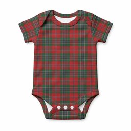 MacLean (McLean) Tartan Baby Onesie , Plaid Infant Bodysuit for Boys & Girls (0-24M), Snap Closure Newborn Romper for Holiday & Photoshoot