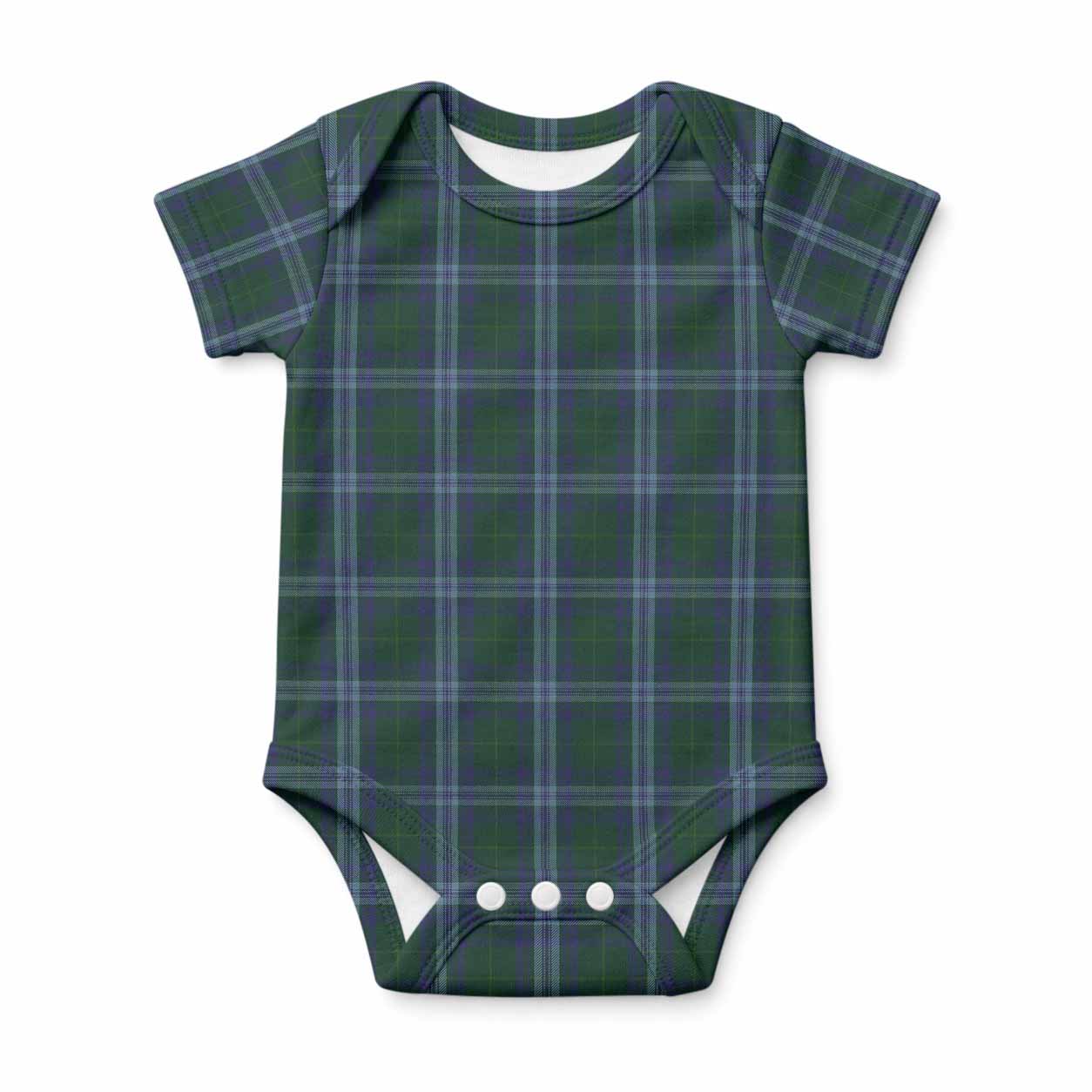 Jones of Wales Tartan Baby Onesie , Plaid Infant Bodysuit for Boys & Girls (0-24M), Snap Closure Newborn Romper for Holiday & Photoshoot