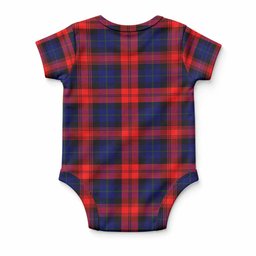 McLaughlin Tartan Baby Onesie , Plaid Infant Bodysuit for Boys & Girls (0-24M), Snap Closure Newborn Romper for Holiday & Photoshoot