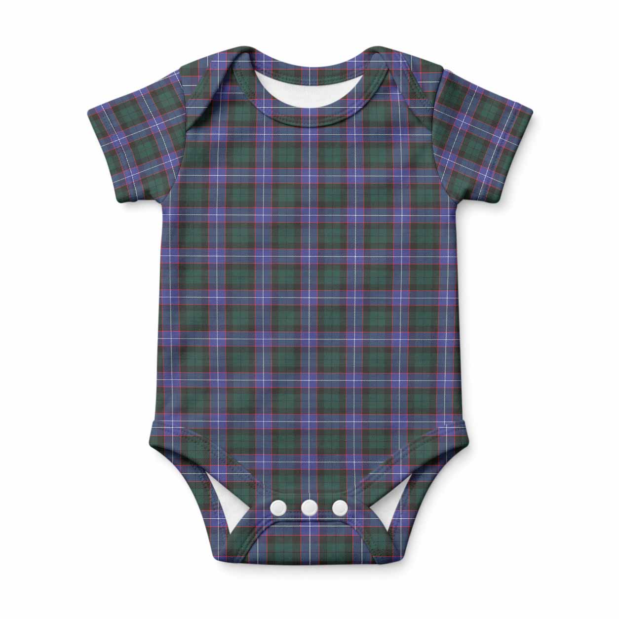 Hunter (Hunterston) Tartan Baby Onesie , Plaid Infant Bodysuit for Boys & Girls (0-24M), Snap Closure Newborn Romper for Holiday & Photoshoot