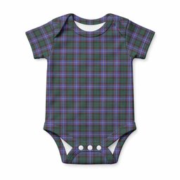 Hunter (Hunterston) Tartan Baby Onesie , Plaid Infant Bodysuit for Boys & Girls (0-24M), Snap Closure Newborn Romper for Holiday & Photoshoot