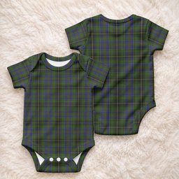 MacInnes (McInnes) Tartan Baby Onesie , Plaid Infant Bodysuit for Boys & Girls (0-24M), Snap Closure Newborn Romper for Holiday & Photoshoot