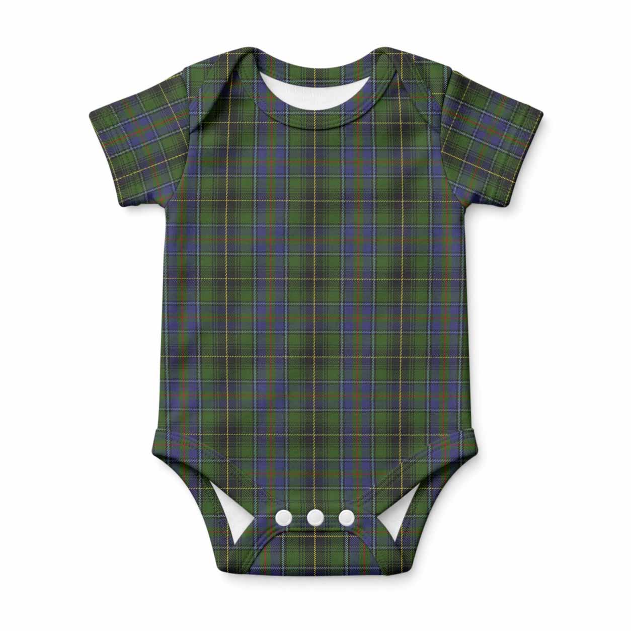 MacInnes (McInnes) Tartan Baby Onesie , Plaid Infant Bodysuit for Boys & Girls (0-24M), Snap Closure Newborn Romper for Holiday & Photoshoot