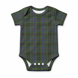 MacInnes (McInnes) Tartan Baby Onesie , Plaid Infant Bodysuit for Boys & Girls (0-24M), Snap Closure Newborn Romper for Holiday & Photoshoot