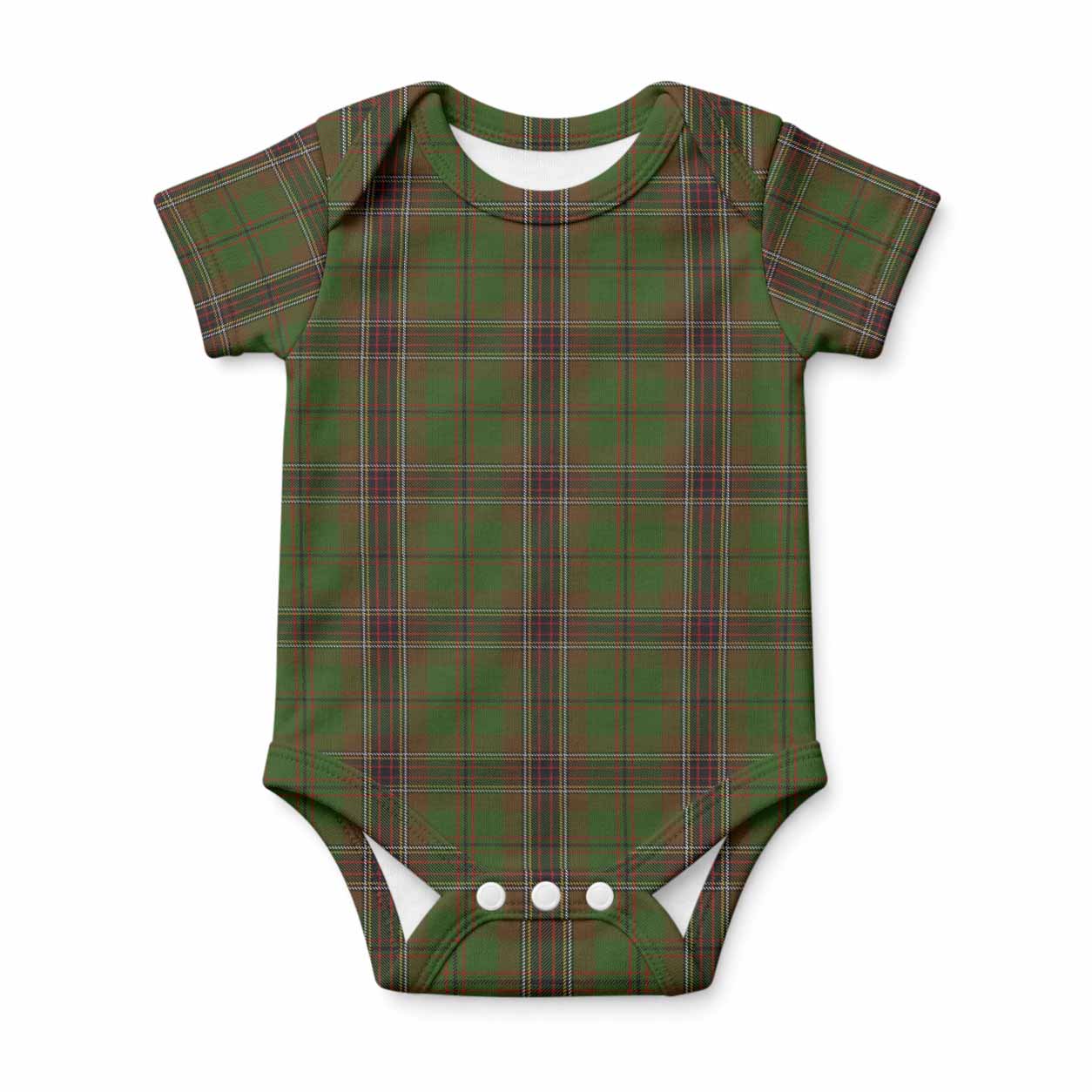 Murphy Tartan Baby Onesie , Plaid Infant Bodysuit for Boys & Girls (0-24M), Snap Closure Newborn Romper for Holiday & Photoshoot