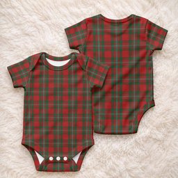 MacGregor (McGregor) Tartan Baby Onesie , Plaid Infant Bodysuit for Boys & Girls (0-24M), Snap Closure Newborn Romper for Holiday & Photoshoot