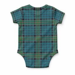 Kirkpatrick Tartan Baby Onesie , Plaid Infant Bodysuit for Boys & Girls (0-24M), Snap Closure Newborn Romper for Holiday & Photoshoot