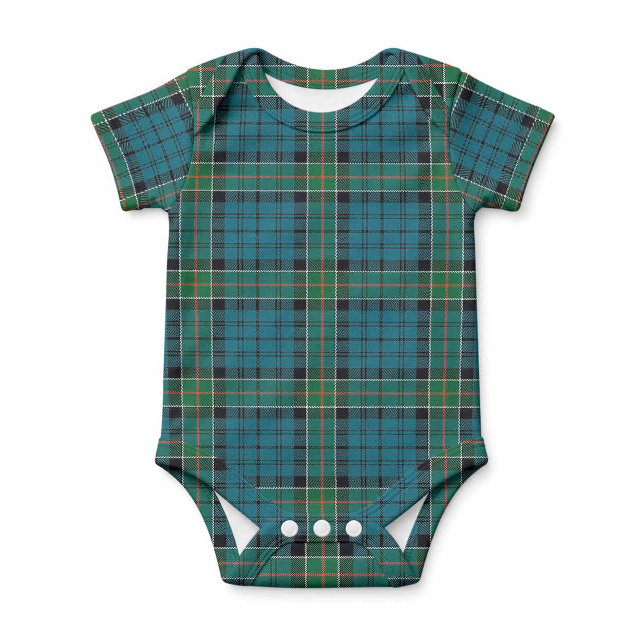 Kirkpatrick Tartan Baby Onesie , Plaid Infant Bodysuit for Boys & Girls (0-24M), Snap Closure Newborn Romper for Holiday & Photoshoot