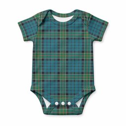 Kirkpatrick Tartan Baby Onesie , Plaid Infant Bodysuit for Boys & Girls (0-24M), Snap Closure Newborn Romper for Holiday & Photoshoot