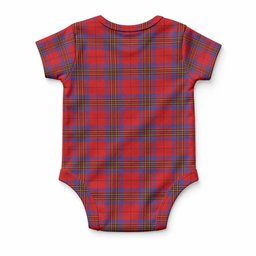 Leslie Tartan Baby Onesie , Plaid Infant Bodysuit for Boys & Girls (0-24M), Snap Closure Newborn Romper for Holiday & Photoshoot