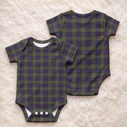 MacLellan (McLellan) Tartan Baby Onesie , Plaid Infant Bodysuit for Boys & Girls (0-24M), Snap Closure Newborn Romper for Holiday & Photoshoot