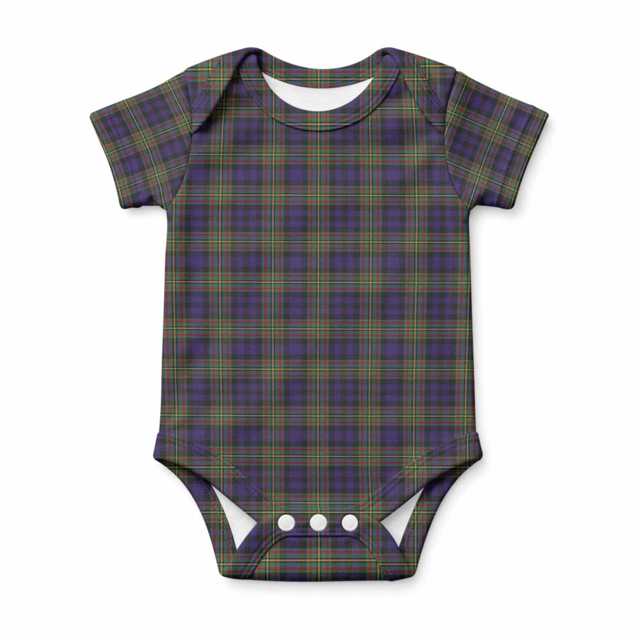 MacLellan (McLellan) Tartan Baby Onesie , Plaid Infant Bodysuit for Boys & Girls (0-24M), Snap Closure Newborn Romper for Holiday & Photoshoot
