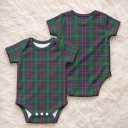Hart Tartan Baby Onesie , Plaid Infant Bodysuit for Boys & Girls (0-24M), Snap Closure Newborn Romper for Holiday & Photoshoot