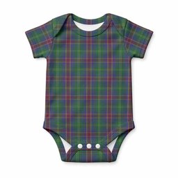 Hart Tartan Baby Onesie , Plaid Infant Bodysuit for Boys & Girls (0-24M), Snap Closure Newborn Romper for Holiday & Photoshoot