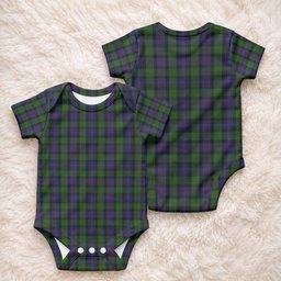 Murray Tartan Baby Onesie , Plaid Infant Bodysuit for Boys & Girls (0-24M), Snap Closure Newborn Romper for Holiday & Photoshoot