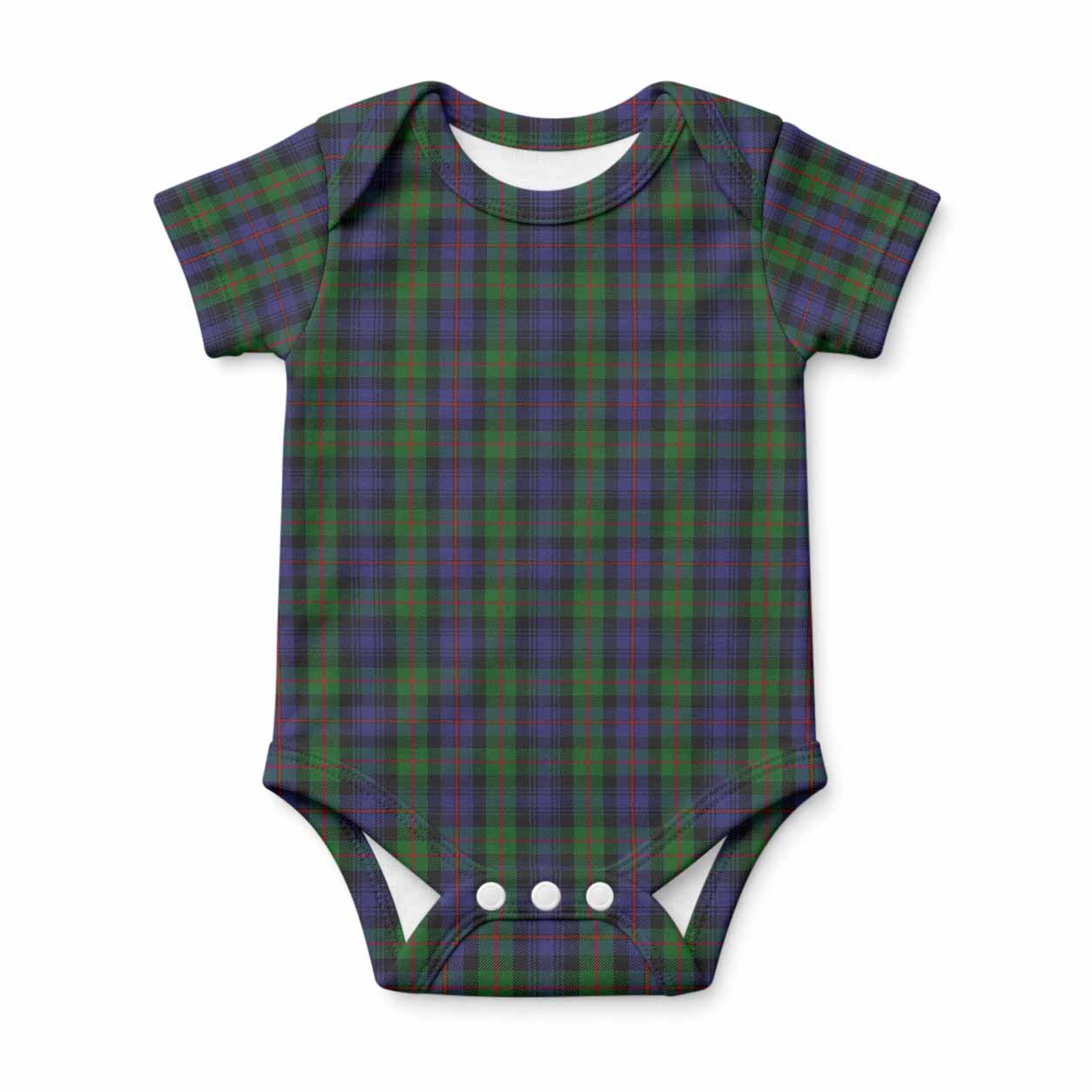 Murray Tartan Baby Onesie , Plaid Infant Bodysuit for Boys & Girls (0-24M), Snap Closure Newborn Romper for Holiday & Photoshoot