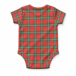 MacLaine (McLaine) Tartan Baby Onesie , Plaid Infant Bodysuit for Boys & Girls (0-24M), Snap Closure Newborn Romper for Holiday & Photoshoot