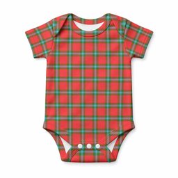 MacLaine (McLaine) Tartan Baby Onesie , Plaid Infant Bodysuit for Boys & Girls (0-24M), Snap Closure Newborn Romper for Holiday & Photoshoot
