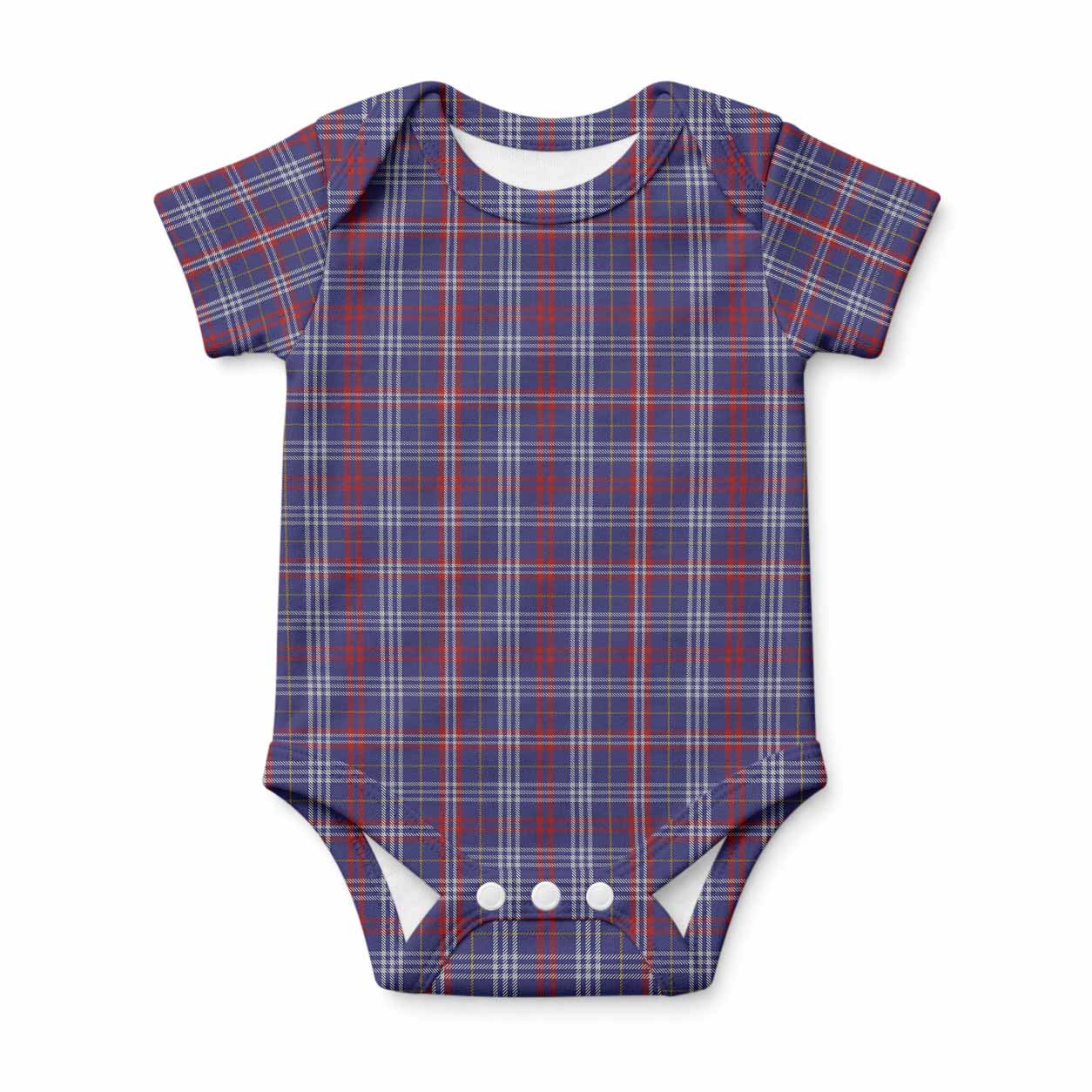 Parker Tartan Baby Onesie , Plaid Infant Bodysuit for Boys & Girls (0-24M), Snap Closure Newborn Romper for Holiday & Photoshoot