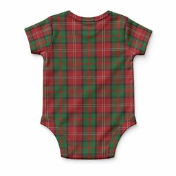 Nesbitt (Nisbet) Tartan Baby Onesie , Plaid Infant Bodysuit for Boys & Girls (0-24M), Snap Closure Newborn Romper for Holiday & Photoshoot