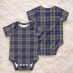 Napier Tartan Baby Onesie , Plaid Infant Bodysuit for Boys & Girls (0-24M), Snap Closure Newborn Romper for Holiday & Photoshoot