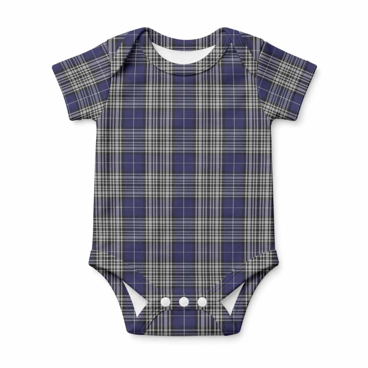 Napier Tartan Baby Onesie , Plaid Infant Bodysuit for Boys & Girls (0-24M), Snap Closure Newborn Romper for Holiday & Photoshoot