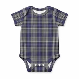 Napier Tartan Baby Onesie , Plaid Infant Bodysuit for Boys & Girls (0-24M), Snap Closure Newborn Romper for Holiday & Photoshoot
