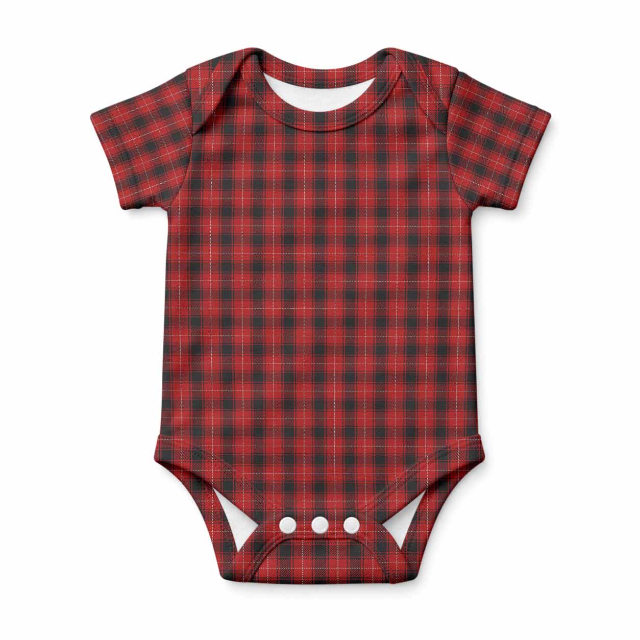 MacIver (McIver) Tartan Baby Onesie , Plaid Infant Bodysuit for Boys & Girls (0-24M), Snap Closure Newborn Romper for Holiday & Photoshoot