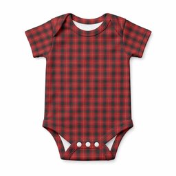 MacIver (McIver) Tartan Baby Onesie , Plaid Infant Bodysuit for Boys & Girls (0-24M), Snap Closure Newborn Romper for Holiday & Photoshoot