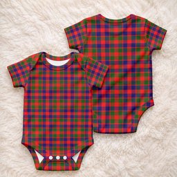MacGowan (McGowan) Tartan Baby Onesie , Plaid Infant Bodysuit for Boys & Girls (0-24M), Snap Closure Newborn Romper for Holiday & Photoshoot